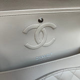 CHANEL Handbag 20B Ivory Caviar Quilted Classic Flap Medium Silver Hardware - Redeluxe