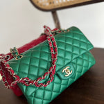 CHANEL Handbag 20B Ivory Caviar Quilted Classic Flap Medium Silver Hardware - Redeluxe