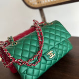 CHANEL Handbag 20B Ivory Caviar Quilted Classic Flap Medium Silver Hardware - Redeluxe