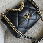 CHANEL Handbag 20C Black Lambskin Quilted 19 Flap Medium/Large Mixed Hardware - Redeluxe