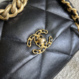CHANEL Handbag 20C Black Lambskin Quilted 19 Flap Medium/Large Mixed Hardware - Redeluxe