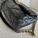CHANEL Handbag 20C Black Lambskin Quilted 19 Flap Medium/Large Mixed Hardware - Redeluxe