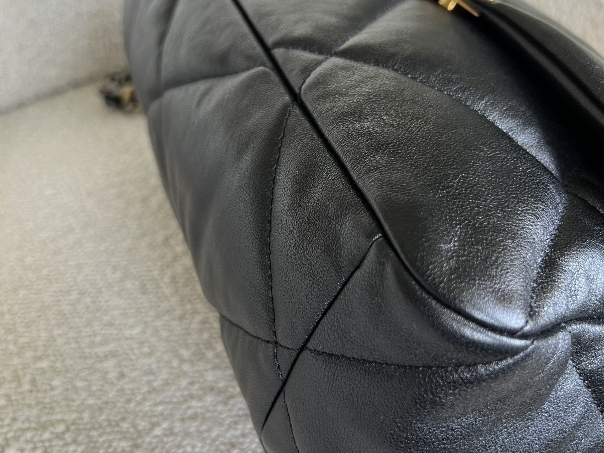 CHANEL Handbag 20C Black Lambskin Quilted 19 Flap Medium/Large Mixed Hardware - Redeluxe