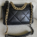 CHANEL Handbag 20C Black Lambskin Quilted 19 Flap Medium/Large Mixed Hardware - Redeluxe