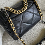 CHANEL Handbag 20C Black Lambskin Quilted 19 Flap Medium/Large Mixed Hardware - Redeluxe