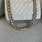 CHANEL Handbag 20C Light Beige Caviar Quilted Jumbo Classic Flap LGHW - Redeluxe