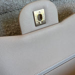 CHANEL Handbag 20C Light Beige Caviar Quilted Jumbo Classic Flap LGHW - Redeluxe