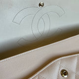 CHANEL Handbag 20C Light Beige Caviar Quilted Jumbo Classic Flap LGHW - Redeluxe