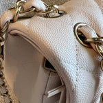 CHANEL Handbag 20C Light Beige Caviar Quilted Jumbo Classic Flap LGHW - Redeluxe