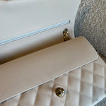 CHANEL Handbag 20C Light Beige Caviar Quilted Jumbo Classic Flap LGHW - Redeluxe