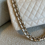CHANEL Handbag 20C Light Beige Caviar Quilted Jumbo Classic Flap LGHW - Redeluxe