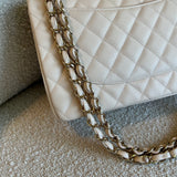 CHANEL Handbag 20C Light Beige Caviar Quilted Jumbo Classic Flap LGHW - Redeluxe