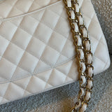 CHANEL Handbag 20C Light Beige Caviar Quilted Jumbo Classic Flap LGHW - Redeluxe