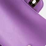 CHANEL Handbag 20C Purple Patent Quilted Mini Rectangular Flap LGHW - Redeluxe