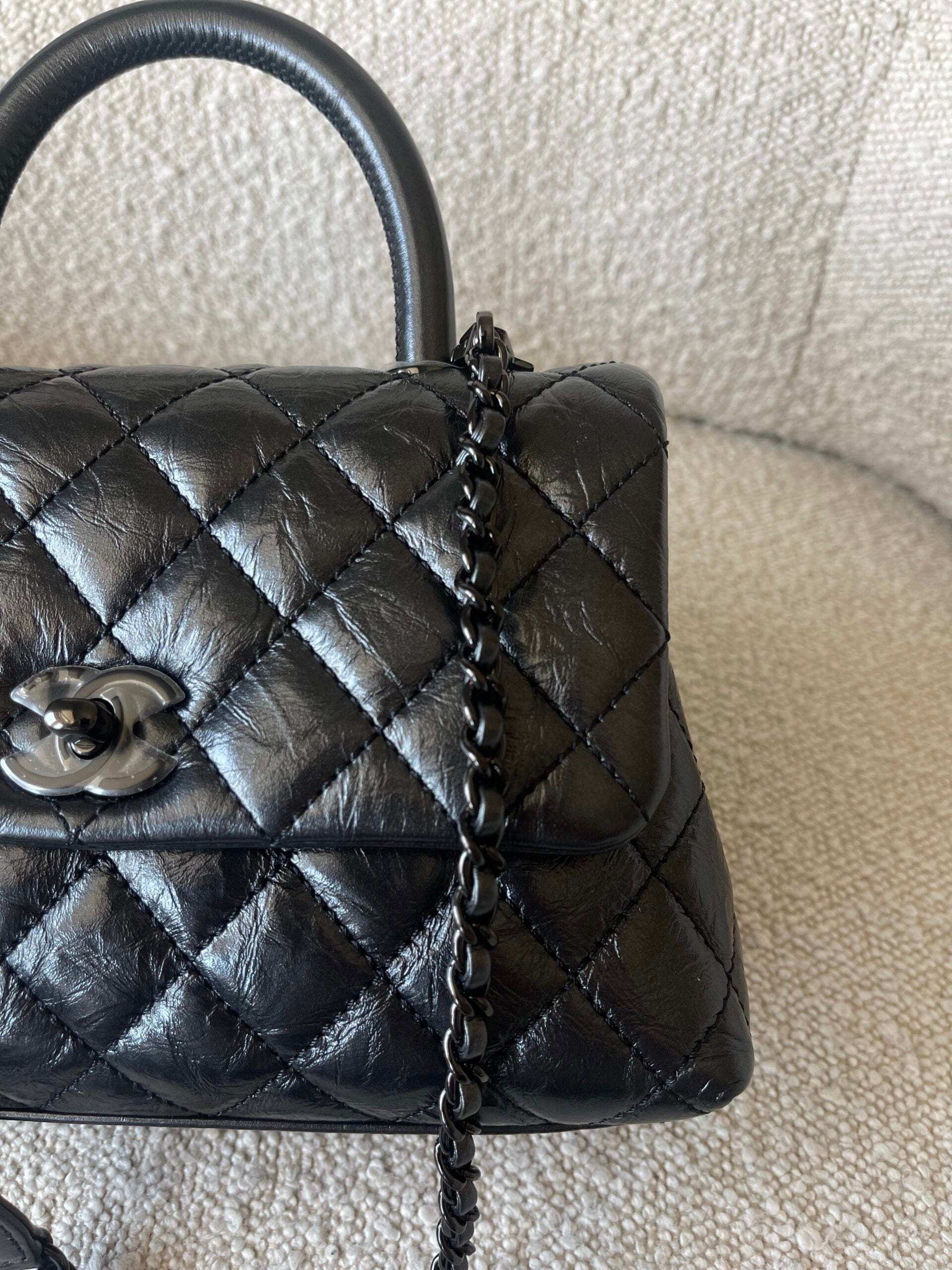 Chanel coco handle so black online