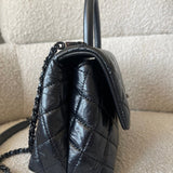 CHANEL Handbag 20P So Black Calfskin Quilted Coco Handle Small with Black Hardware - Redeluxe