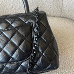 CHANEL Handbag 20P So Black Calfskin Quilted Coco Handle Small with Black Hardware - Redeluxe