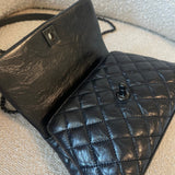 CHANEL Handbag 20P So Black Calfskin Quilted Coco Handle Small with Black Hardware - Redeluxe