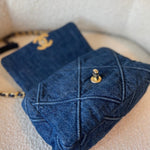 CHANEL Handbag 20S Blue Denim 19 Flap Quilted Small Mixed Hardware - Redeluxe