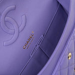 CHANEL Handbag 20S Purple Caviar Quilted Classic Flap Medium - Redeluxe