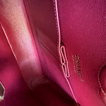 CHANEL Handbag 21A Burgundy Lambskin Quilted Classic Flap Medium LGHW - Redeluxe