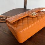 CHANEL Handbag 21A Caramel / Light Brown Caviar Quilted Classic Flap LGHW - Redeluxe