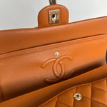 CHANEL Handbag 21A Caramel / Light Brown Caviar Quilted Classic Flap LGHW - Redeluxe