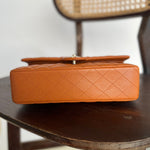 CHANEL Handbag 21A Caramel / Light Brown Caviar Quilted Classic Flap LGHW - Redeluxe