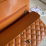 CHANEL Handbag 21A Caramel / Light Brown Caviar Quilted Classic Flap Medium LGHW - Redeluxe