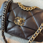CHANEL Handbag 21A Dark Brown Lambskin Quilted 19 Flap Small MHW - Redeluxe
