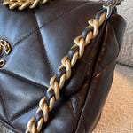 CHANEL Handbag 21A Dark Brown Lambskin Quilted 19 Flap Small MHW - Redeluxe