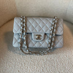 CHANEL Handbag 21A Grey Caviar Quilted Classic Flap Small LGHW - Redeluxe