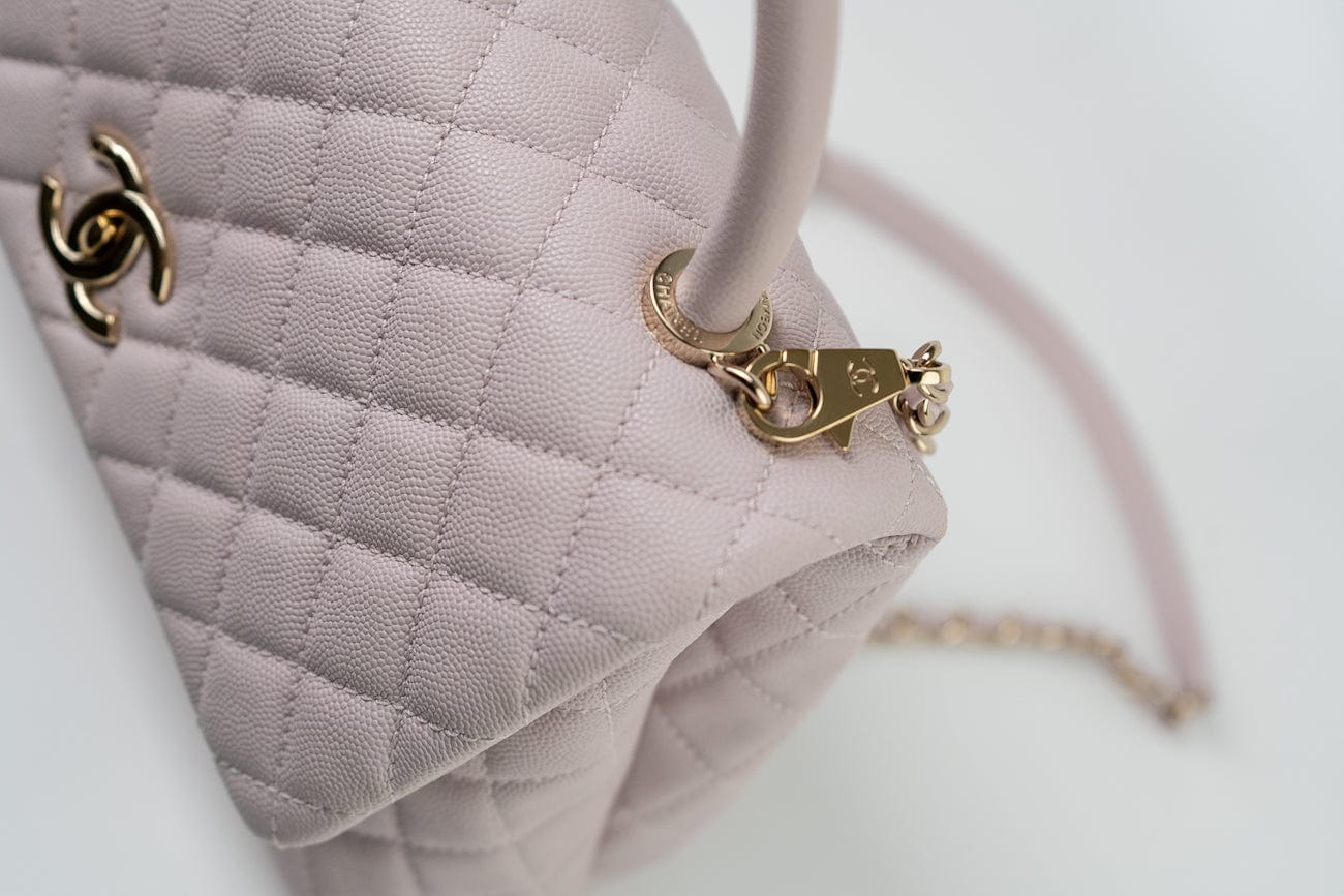 CHANEL Handbag 21A Lilac Coco Handle Medium (Old Small) LGHW - Redeluxe