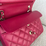 CHANEL Handbag 21A Pink Caviar Quilted Classic Flap Small - Redeluxe