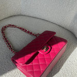 CHANEL Handbag 21A Pink Caviar Quilted Classic Flap Small - Redeluxe