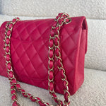 CHANEL Handbag 21A Pink Caviar Quilted Classic Flap Small - Redeluxe