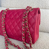 CHANEL Handbag 21A Pink Caviar Quilted Classic Flap Small - Redeluxe
