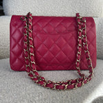 CHANEL Handbag 21A Pink Caviar Quilted Classic Flap Small - Redeluxe
