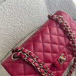 CHANEL Handbag 21A Pink Caviar Quilted Classic Flap Small - Redeluxe