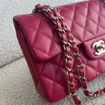 CHANEL Handbag 21A Pink Caviar Quilted Classic Flap Small - Redeluxe