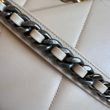 CHANEL Handbag 21B Beige Lambskin Quilted 19 Flap Medium/Large Mixed Hardware - Redeluxe