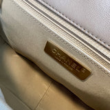 CHANEL Handbag 21B Beige Lambskin Quilted 19 Flap Medium/Large Mixed Hardware - Redeluxe