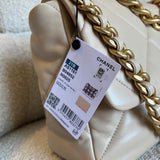 CHANEL Handbag 21B Beige Lambskin Quilted 19 Flap Medium/Large Mixed Hardware - Redeluxe