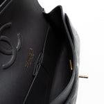 CHANEL Handbag 21B Grey Caviar Quilted Classic Flap Medium Light Gold Hardware - Redeluxe
