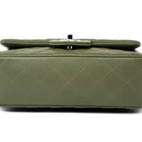 CHANEL Handbag 21B Military Green Lambskin Quilted Mini Rectangular Single Silver Hardware - Redeluxe