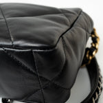 CHANEL Handbag 21C Black Lambskin Quilted 19 Flap Small Mixed Hardware - Redeluxe