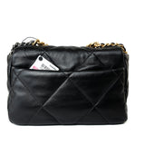 CHANEL Handbag 21C Black Lambskin Quilted 19 Flap Small Mixed Hardware - Redeluxe