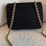 CHANEL Handbag 21K Black Symphony Tweed Single Flap Bag - Redeluxe