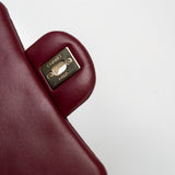 CHANEL Handbag 21K Burgundy Lambskin Quilted Mini Square Flap - Redeluxe
