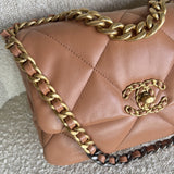 CHANEL Handbag 21K Chanel Caramel 19 Flap Small MHW - Redeluxe